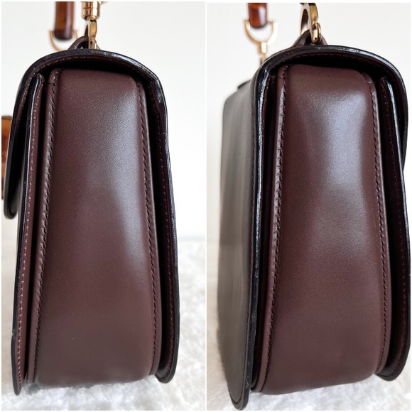 GUCCI 1947 BAMBOO TOP HANDLE TWO WAY MEDIUM BAG - Picture 8 of 17